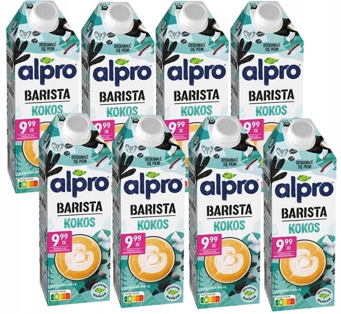 Napój Roślinny Barista Mleko Wegański Alpro Sojowo-kokosowy 750ml 8szt.