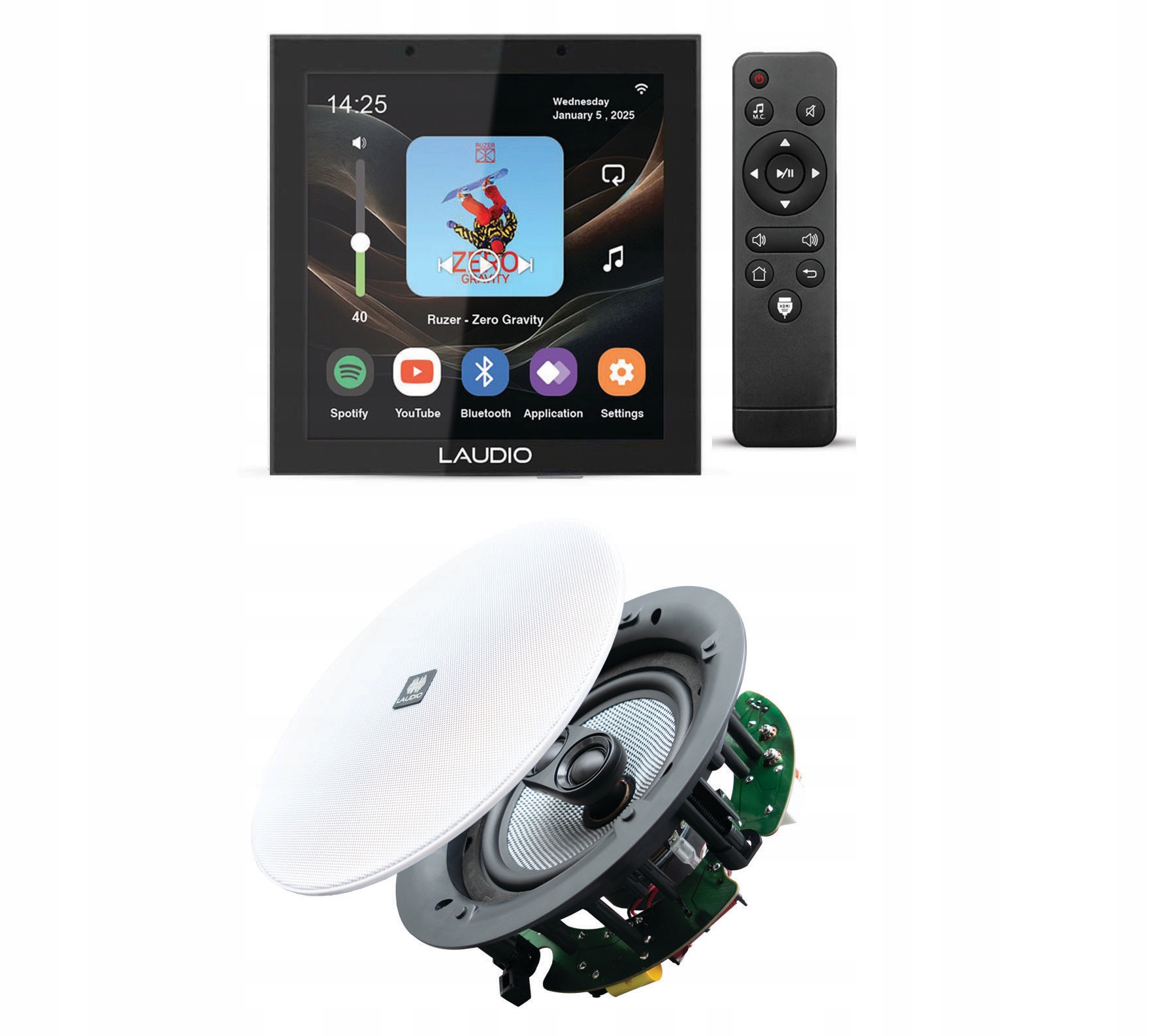 Laudio W40WIFI Podomítkové Internetové Rádio S Bt/usb Stereo Reproduktor 50W