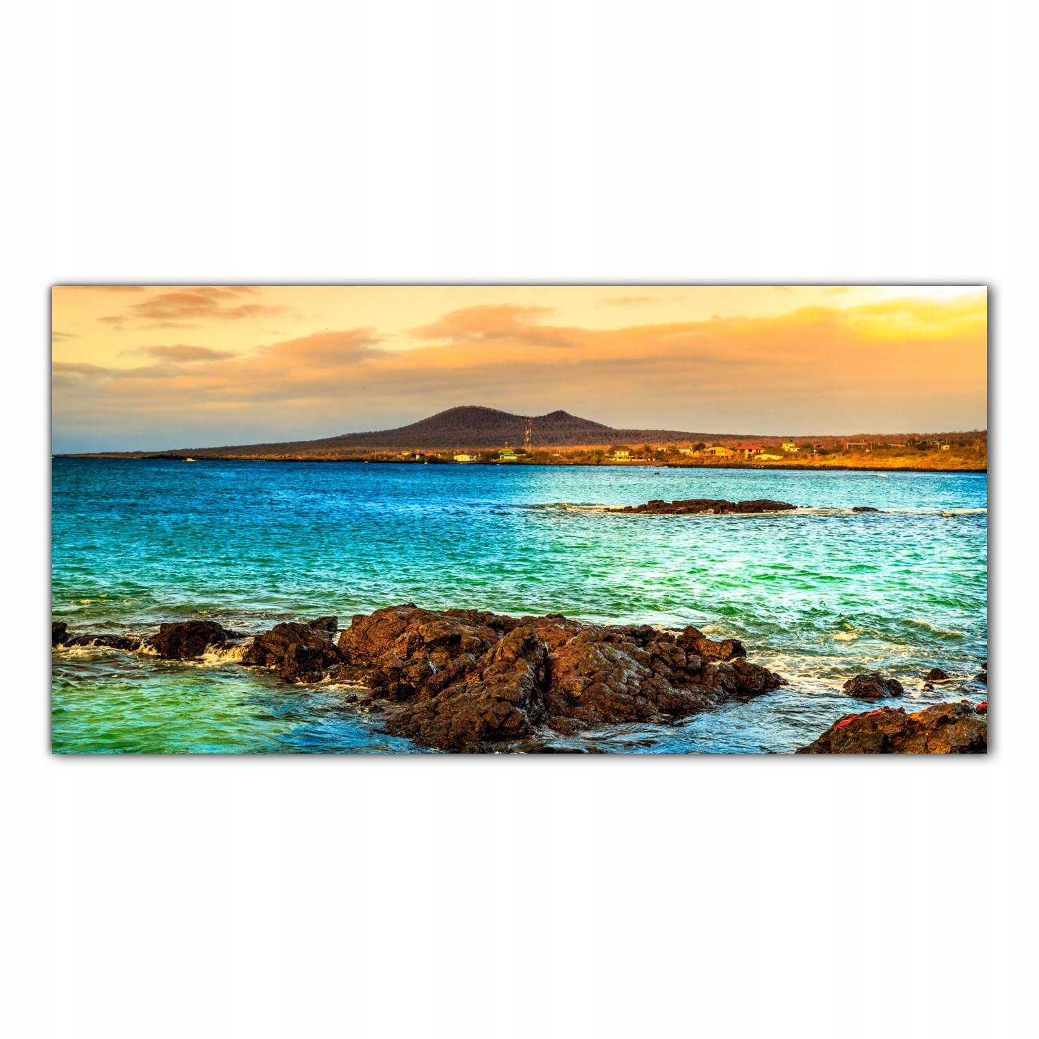 Krajina Ostrov Moře 100x50 Tvrzené sklo panel