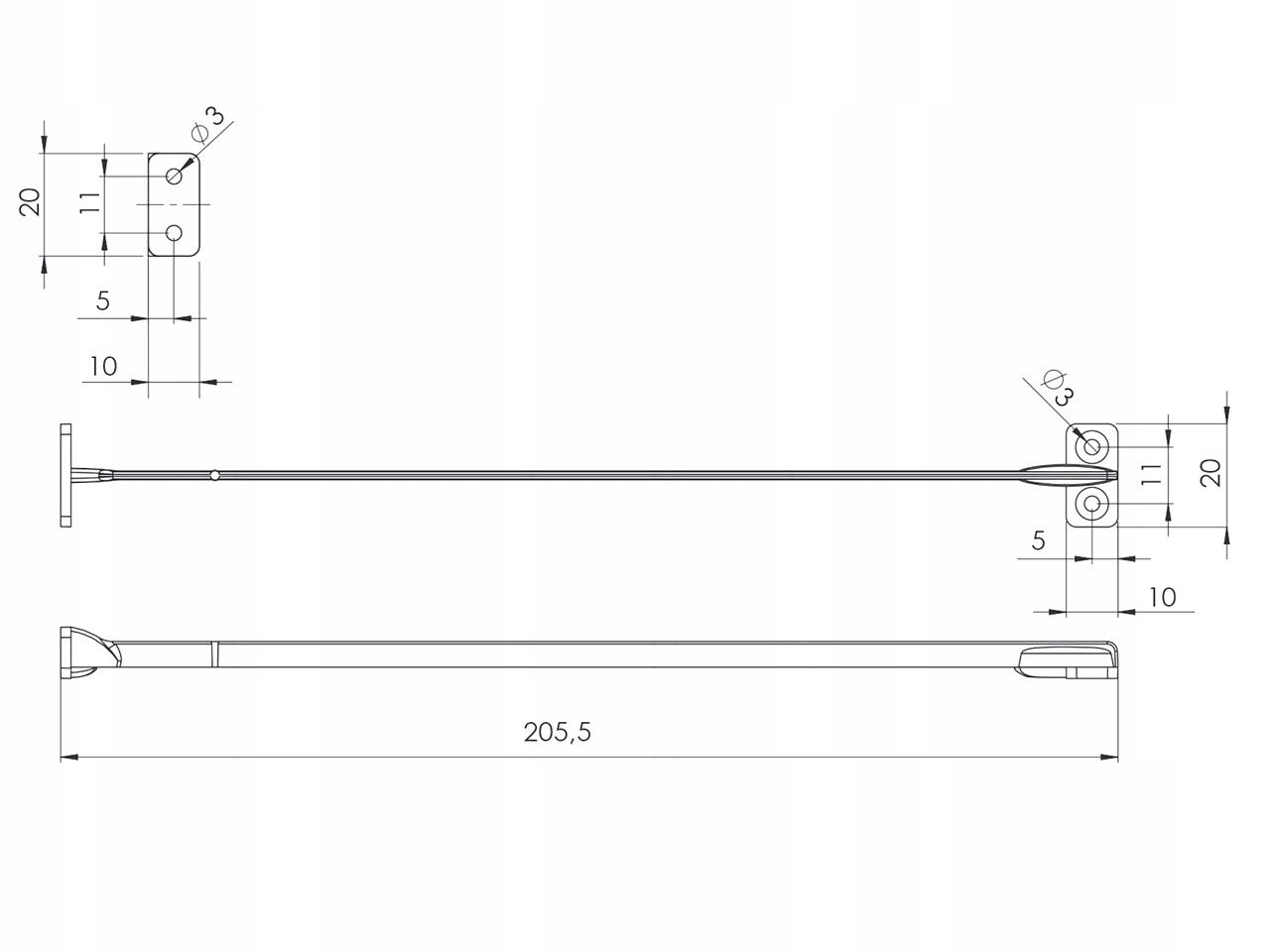 OGRANICZNIK KĄTA OTWARCIA BLOKADA DRZWI ELASTYCZNY Rodzaj ogranicznik