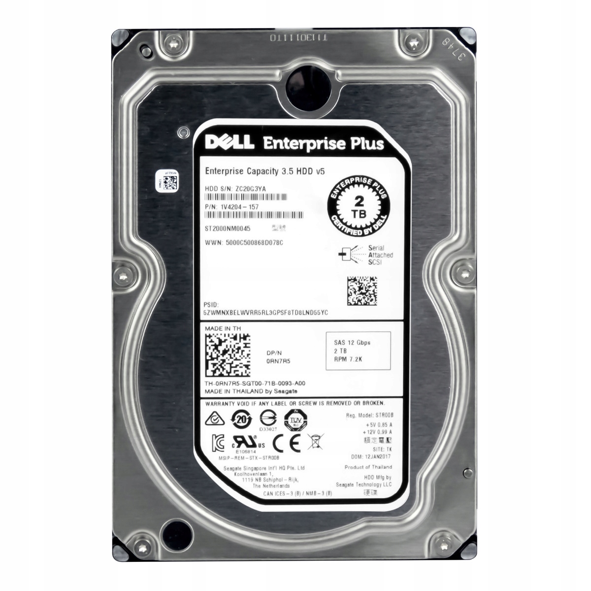 Dell 0RN7R5 2TB SAS-3 7.2K 128MB 3.5' ST2000NM0045
