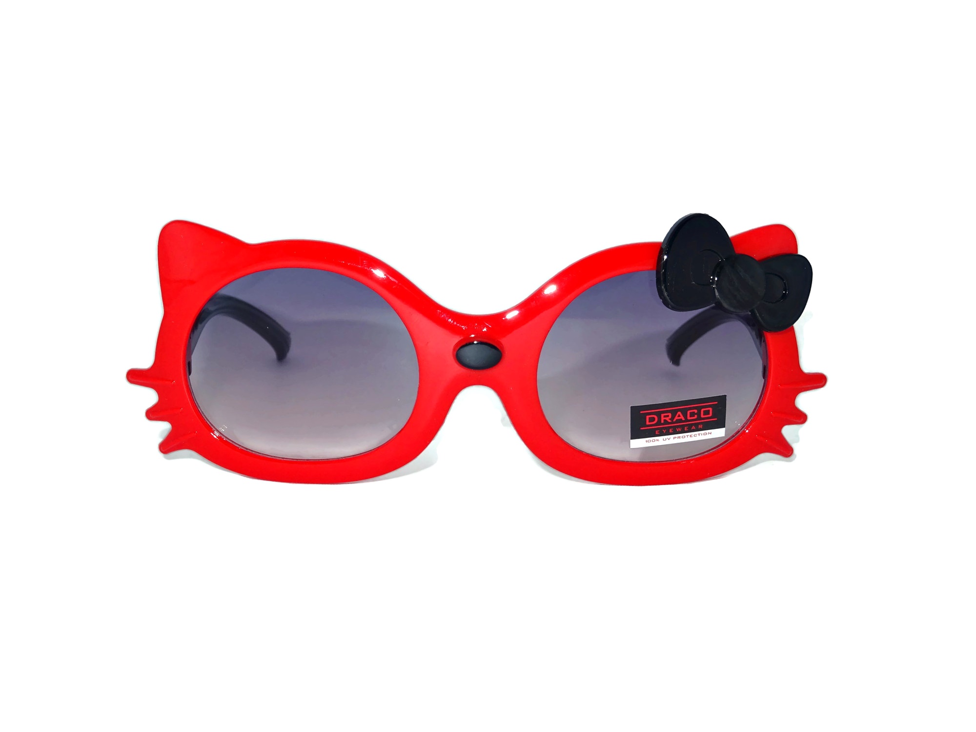 OKULARY SŁONECZNE DLA DZIEWCZYNKI KOTEK CZERWONE Marka Inna marka