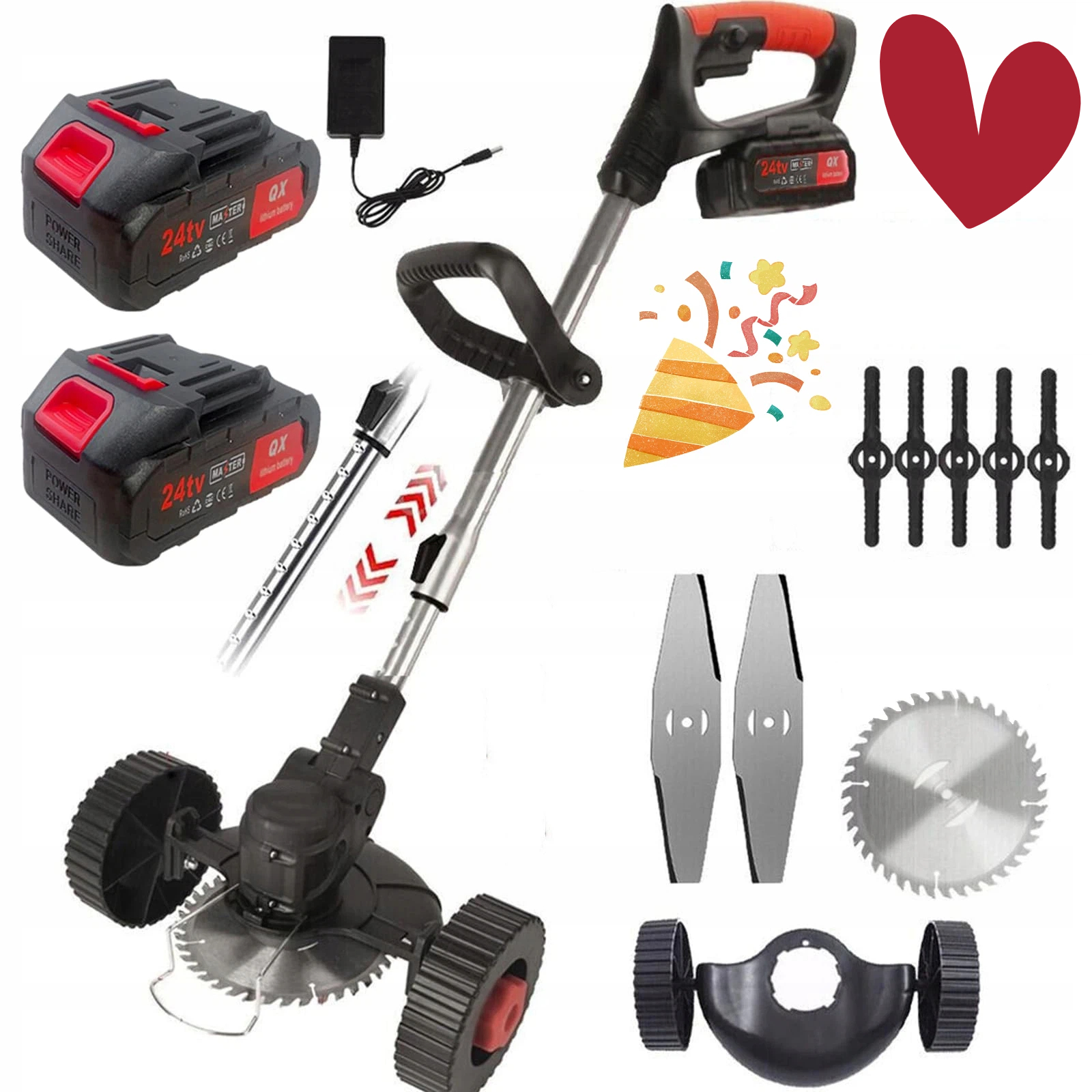 Bezpřevodová Benzínová Sekačka 21V 2,0AH Pro Trávy A Hrany