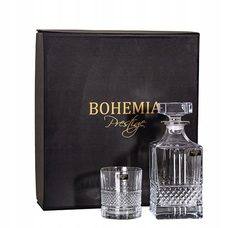 Bohemia Prestige Elegante Platinová Sada Na Whisky Karafa 6 Pohárov