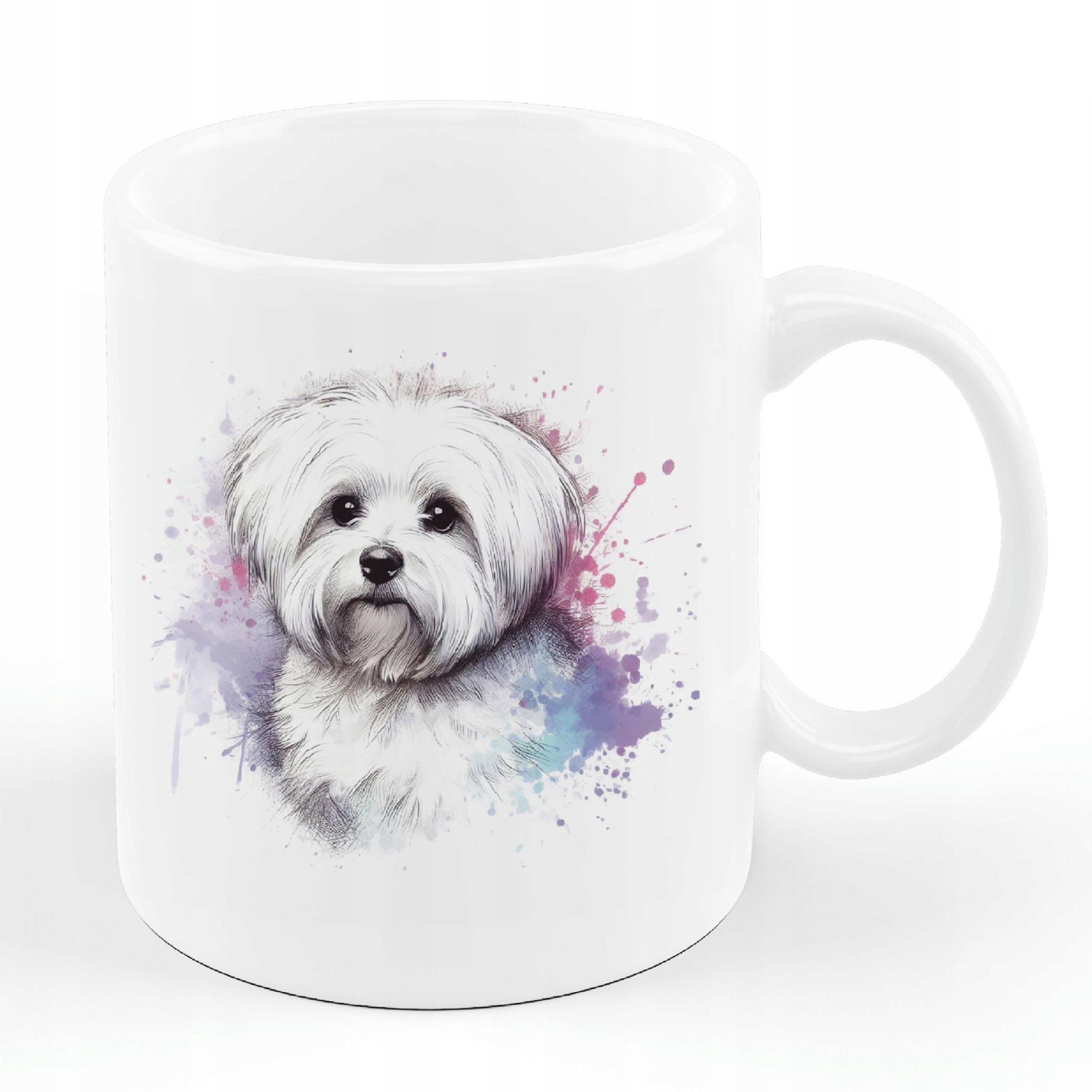 Kubek Pies Maltańczyk ceramika 330 ml