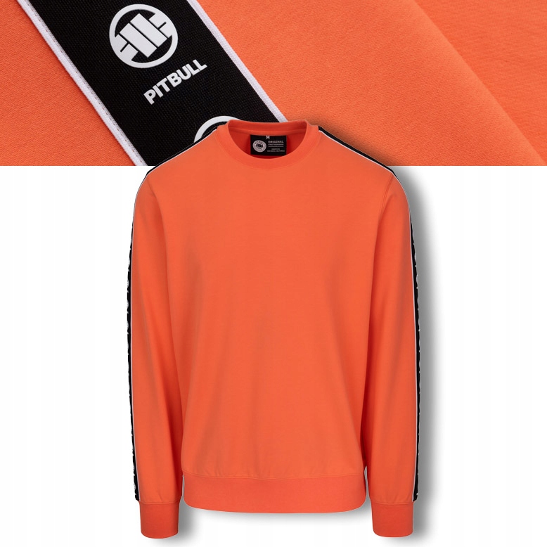 Pánská Mikina bez kapuce Pitbull Crewneck Mikina s lampasy Tape Nugget