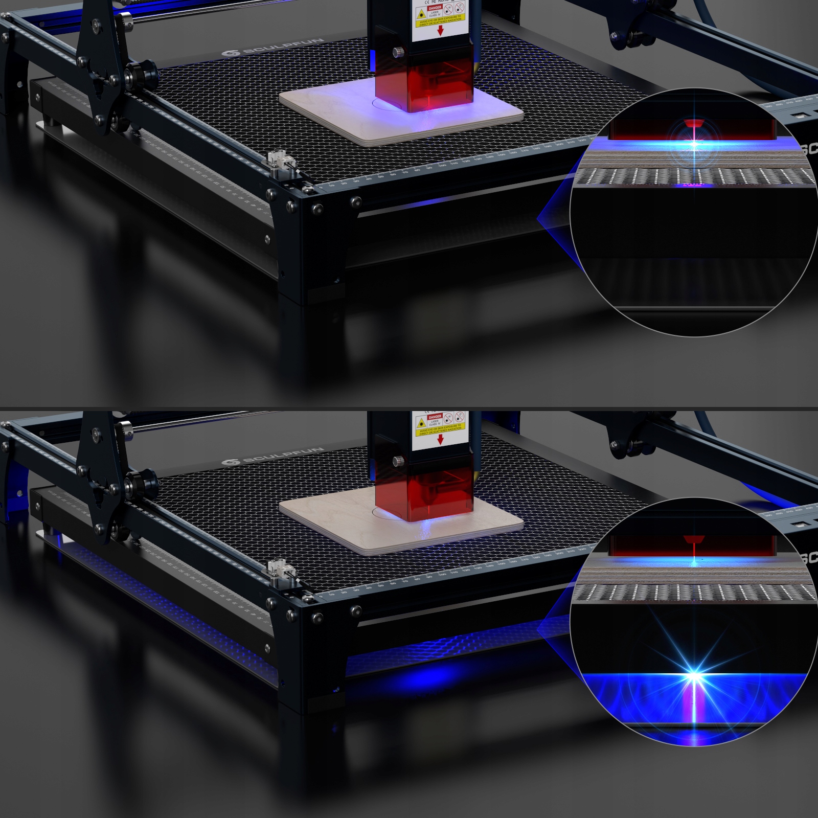 Grawer laserowy Sculpfun S30 Ultra 33-36W płyt+wał Marka SCULPFUN