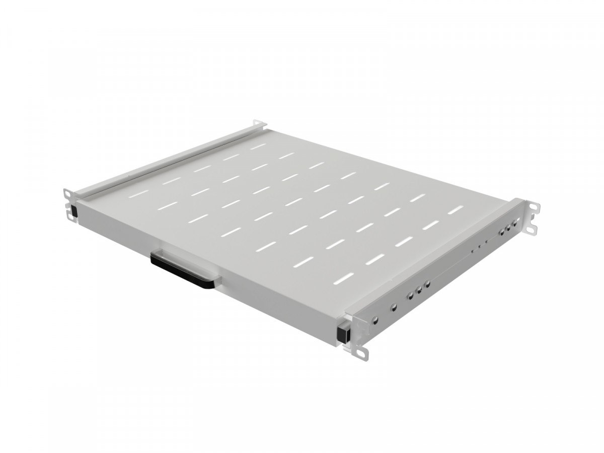 Półka wysuwana do szaf rack 19 cali 350mm szara