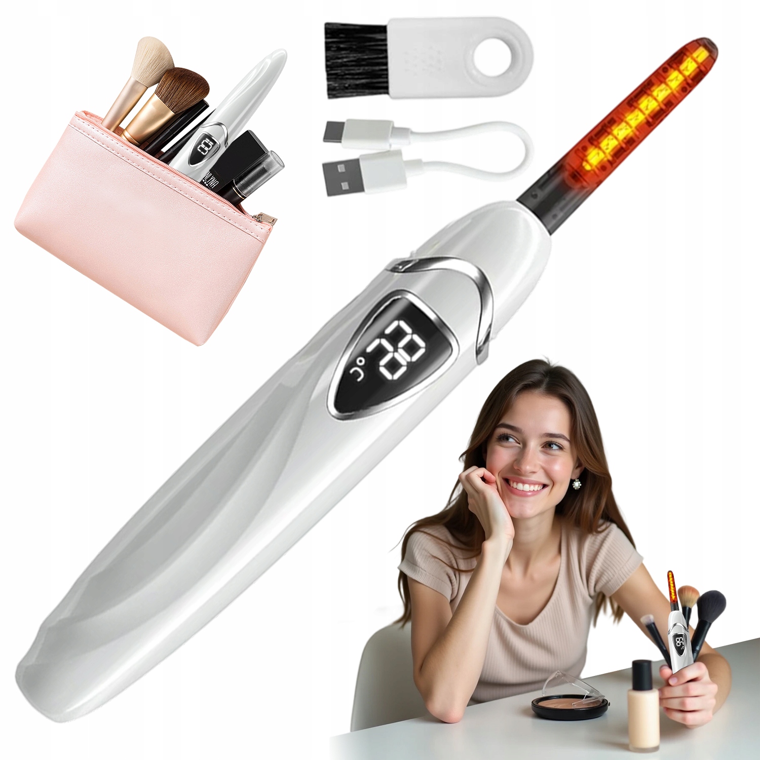 Elektrická Vyhřívaná Řasenka S Digitálním Led Displejem