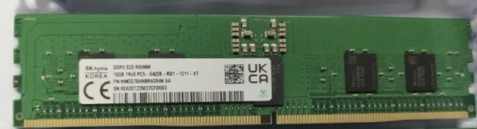 Paměť Sk Hynix DDR5 Rdimm 16GB PC5-6400B-RD1-1211-XT HMCG78AHBRA284N
