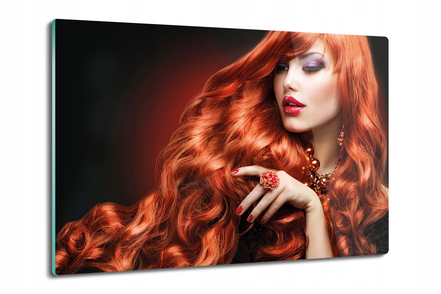 

szklana deska do kuchni Kobieta włosy rude 80x52