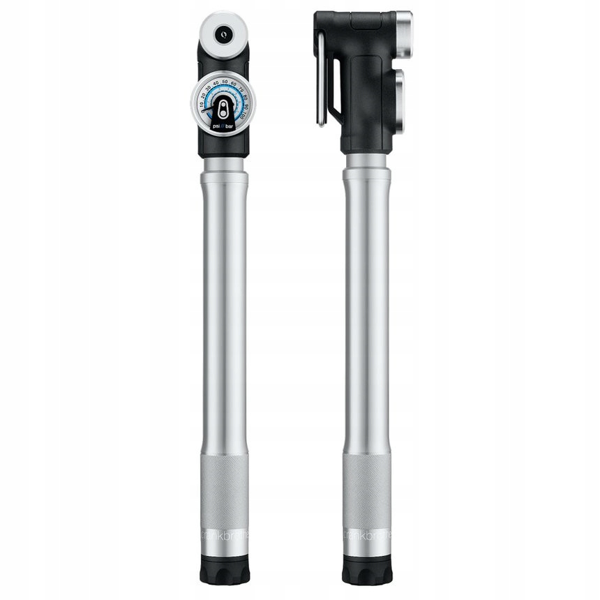 Podlahová pumpa crankbrothers Klic Hp Gauge stříbrná