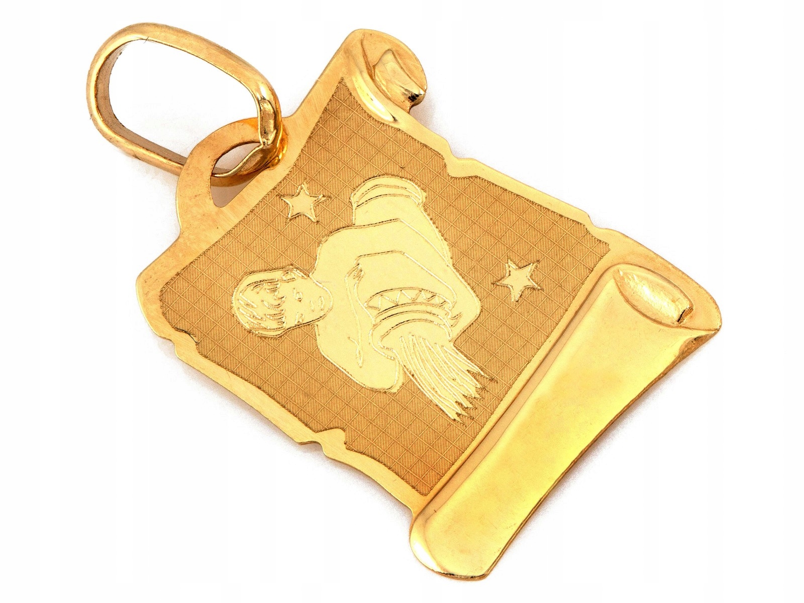 Ženský zlatý přívěsek 585 znamení zvěrokruhu, módní vzor, efektní