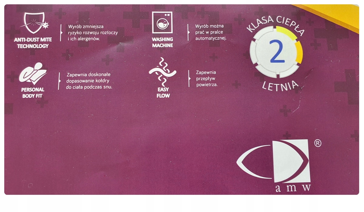 ANTYALERGICZNA Kołdra Estrella LATO 160x200 Cienka LEKKA LETNIA Biała AMW Szerokość produktu 160 cm