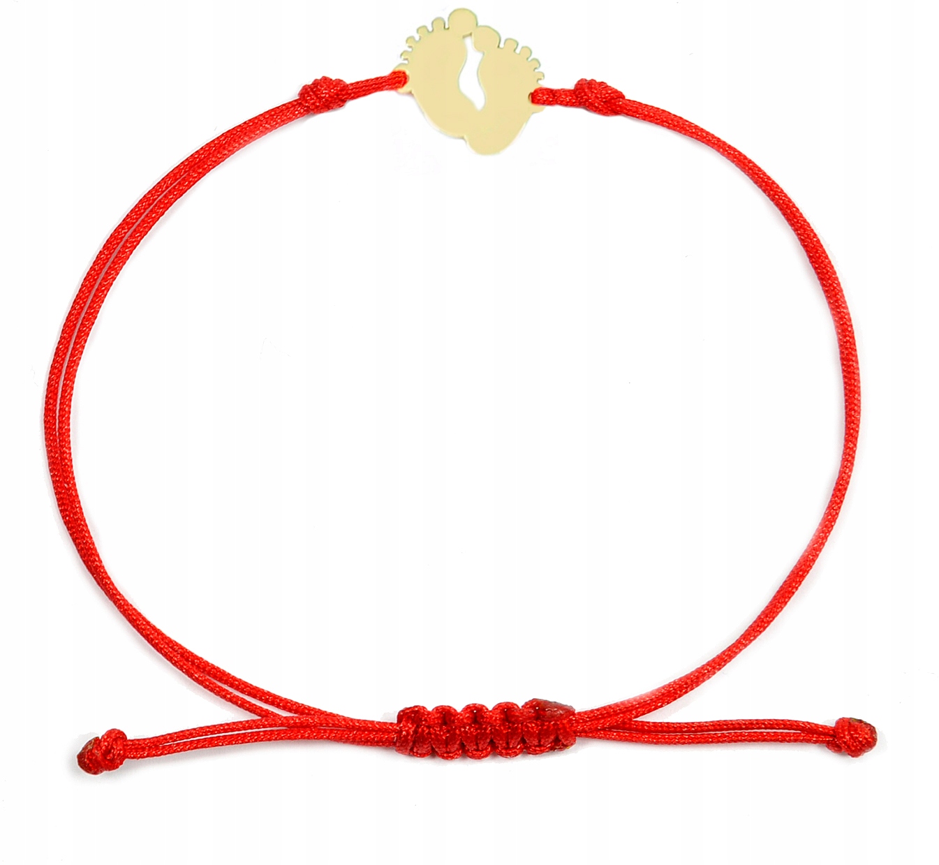 Zlatý náramek na provázku chodidla pro maminky, pr.585