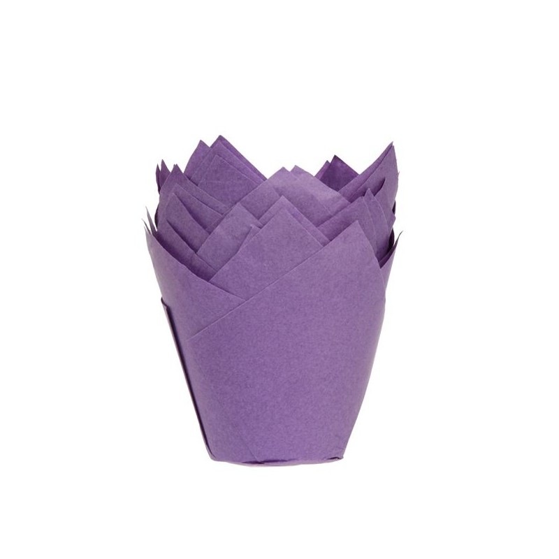 PAPILOTKI TULIPAN FIOLETOWE 200SZT 50X80