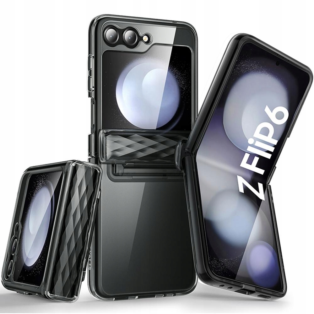 Pouzdro pro Z Flip6 i-Blason cosmo, průhledné, kouřové, ochrana pantu,