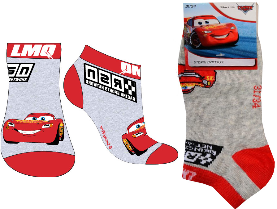 

Cars skarpetki Stopki chłopięce szare 31/34 R074K