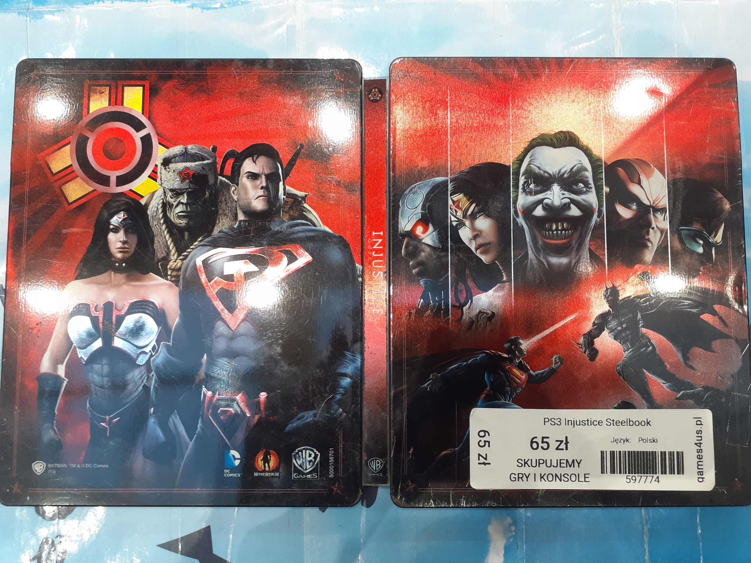 PS3 INJUSTICE PL STEELBOOK / BIJATYKI / Tytuł Injustice Gods Among Us PS3 PL