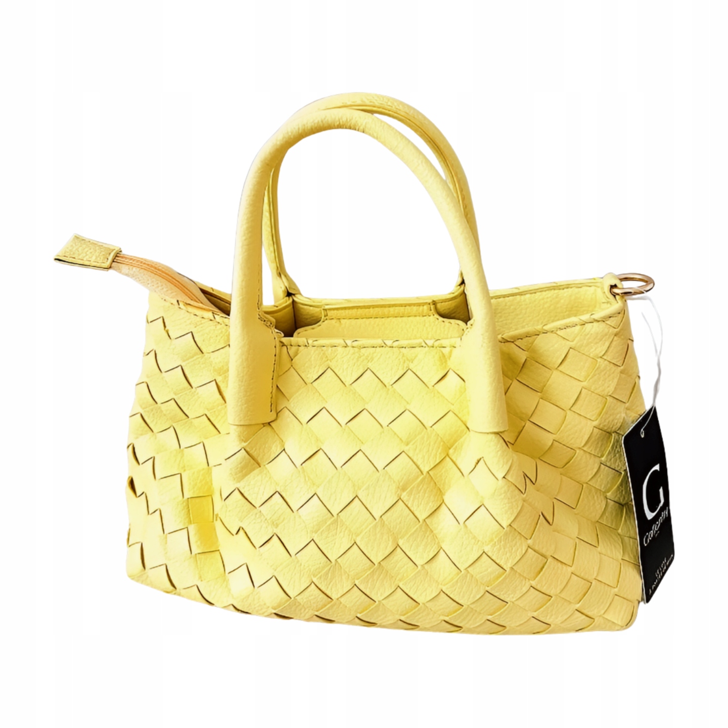 Gallantry mini shopper kabelka žlutá pletená