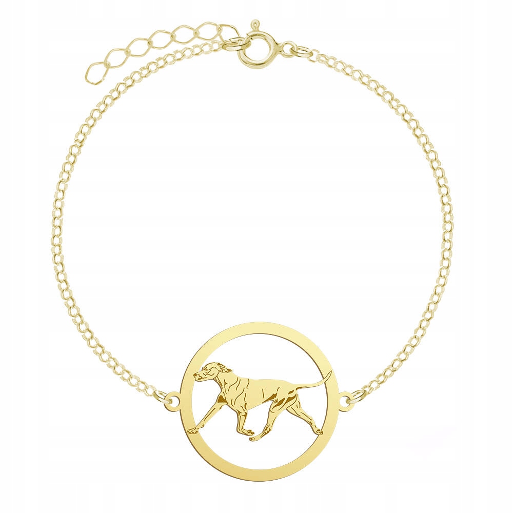 Zlatý náramek Maďarský krátkosrstý 925 Řetízek Gravírování Bonus