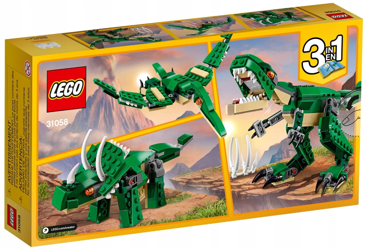 

Klocki Lego Creator 3w1 Dinozaury 174-ele 31058