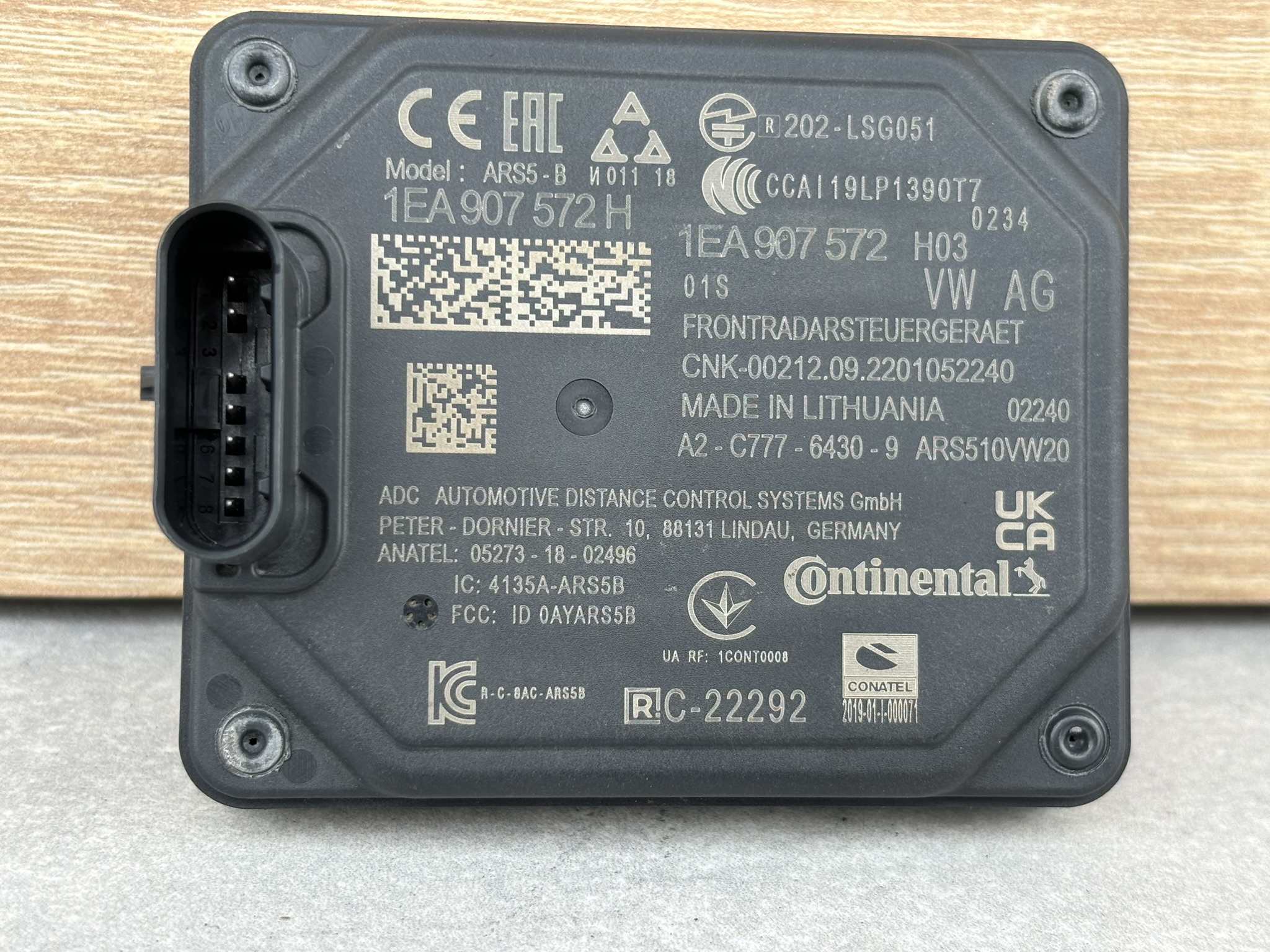 RADAR DISTRONIC VW ID3 ID.3 ID4 ID5 Q4 E-TRON 10EA907572 KA13/623