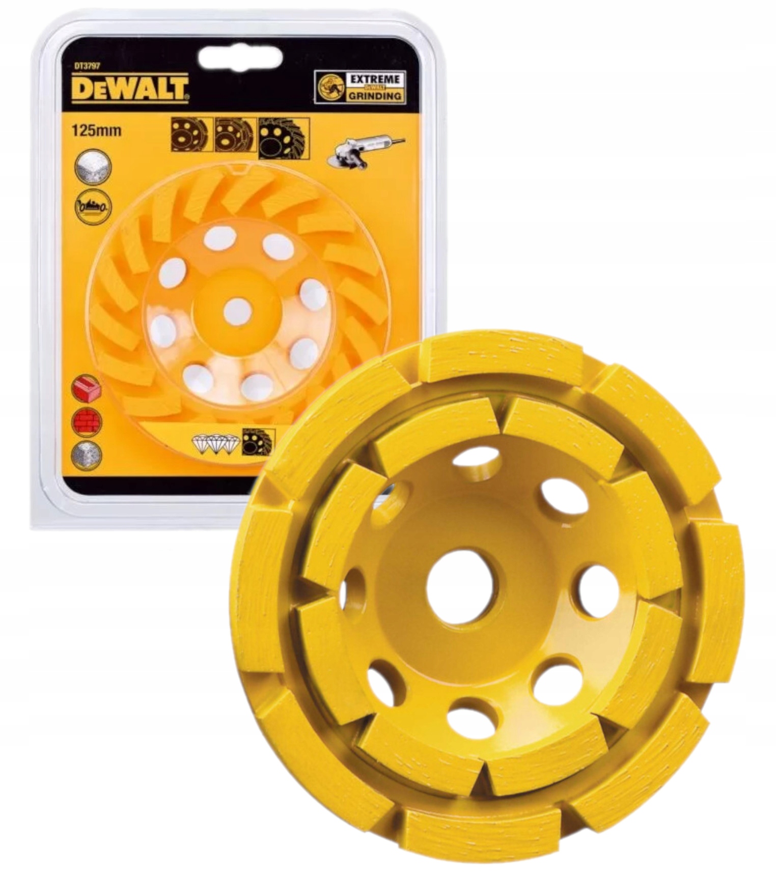 DeWALT Tarcza diamentowa dwurzędowa garnkowa 125 mm do betonu DT3796