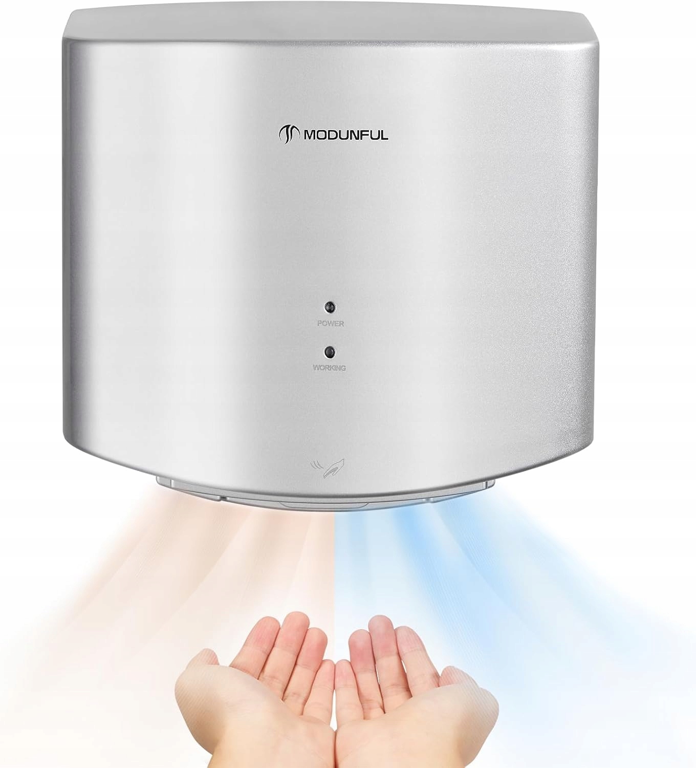 Elektrická automatická sušička rukou 220 V 1200 W Stříbrná Modunful