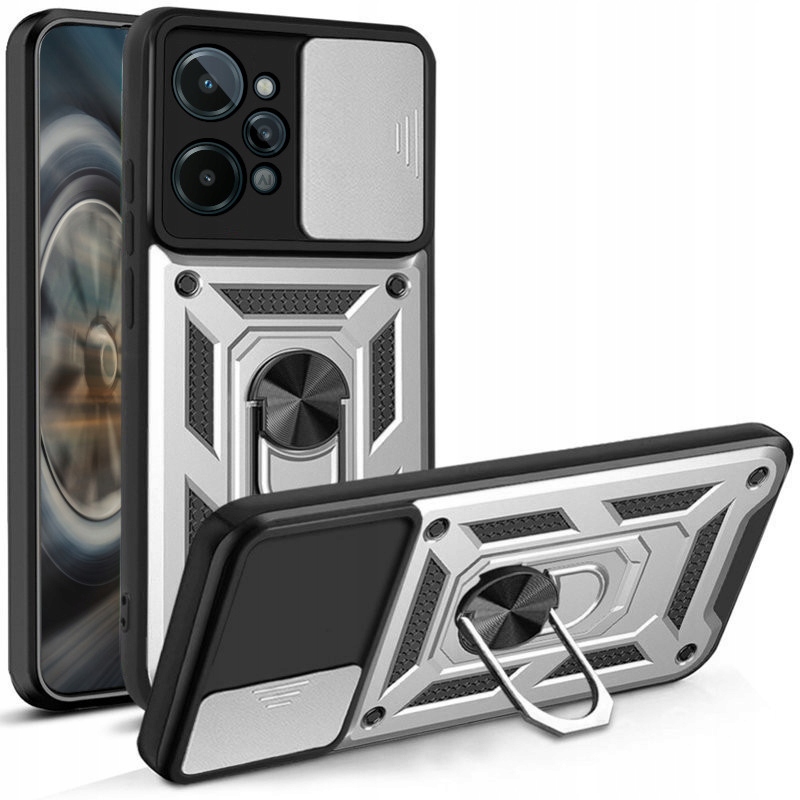 

Etui Pancerne Slide Ring Do Realme C31 Szkło