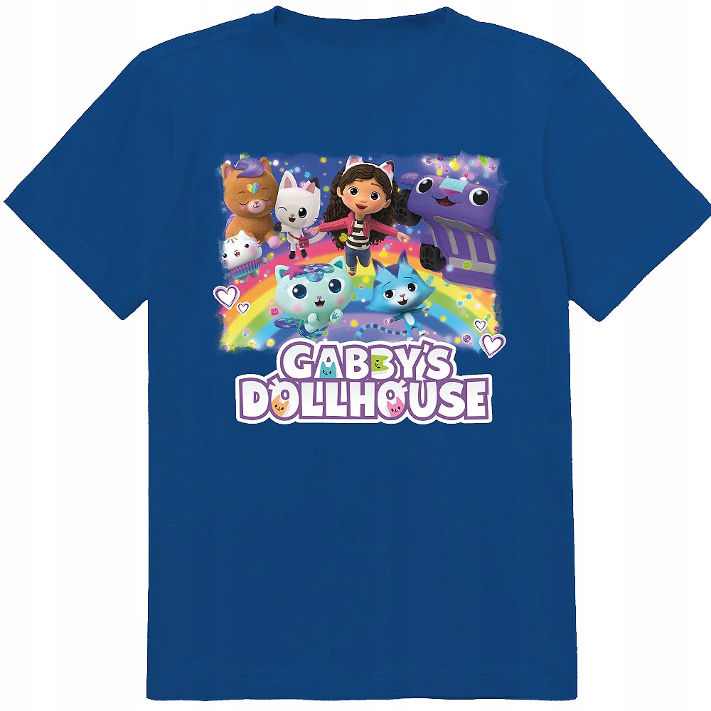 ZESTAW 3W1 KOSZULKA DLA DZIECI TATUAŻE NAKLEJKI KOCI DOMEK GABI 116 JAKOŚĆ Rozmiar XS