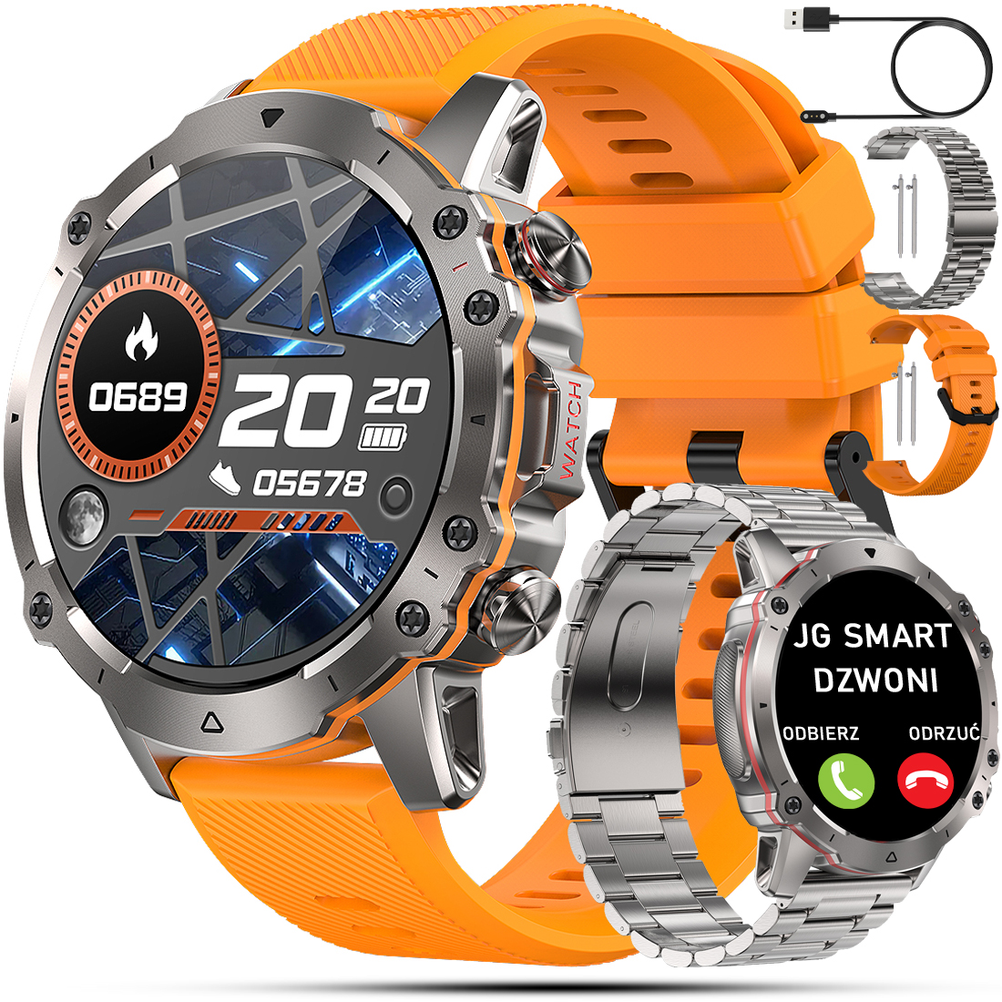 

Smartwatch Zegarek Sportowy Duża Bateria Pomiary