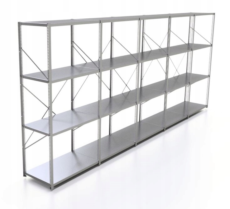 REGAŁ PÓŁKOWY OCYNKOWANY MODUŁ 195x455x50 4 PÓŁKI