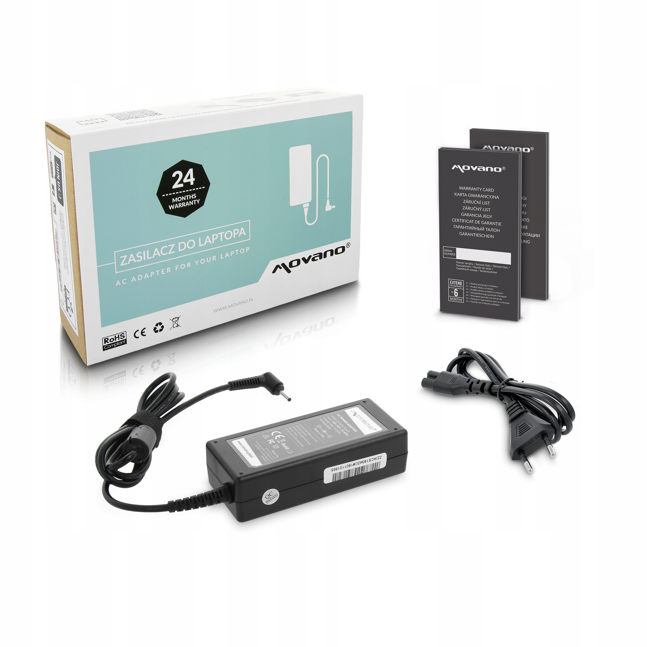 Zasilacz ładowarka do Acer 19v 3.42a 65W 3.0x1.1mm kabel