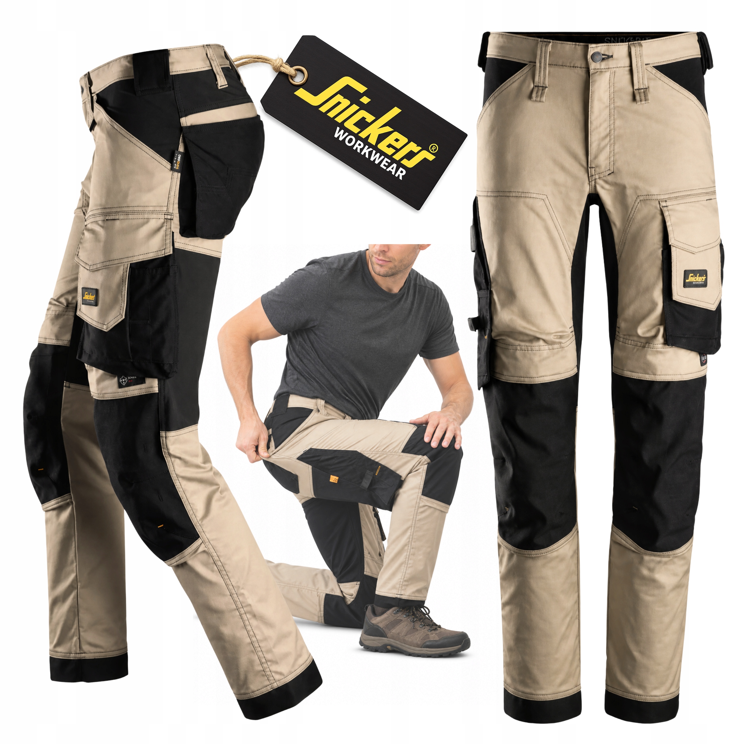 Pánské elastické pracovní kalhoty Snickers Premium Silné Stretch Cordura 54