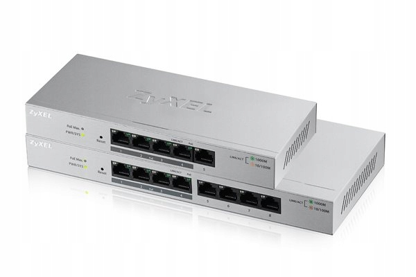 ZyXEL GS1200-8HP, 8-port Desktop Gigabit Web Smart switch: 8x Gigabit…