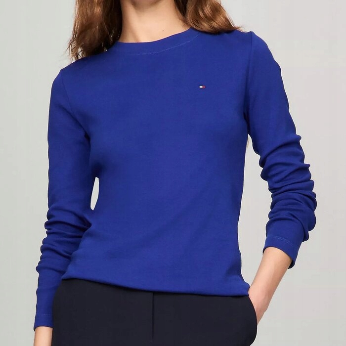 Tričko Tommy Hilfiger modré s dlouhým rukávem bavlněné Xs (nové)