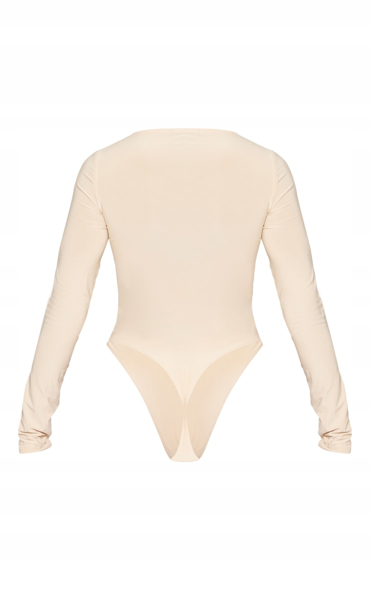 PRETTYLITTLETHING BODY Z DŁUGIM RĘKAWEM I OKRĄGŁYM DEKOLTEM R.44 B546103 Rękaw długi rękaw