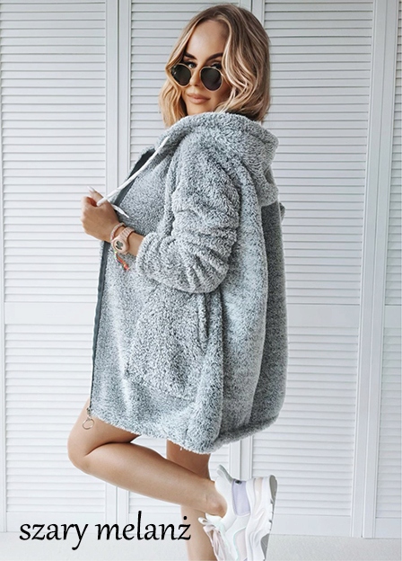 BLUZA DAMSKA ROZPINANA z kapturem na wiosnę narzutka płaszczyk Rozmiar uniwersalny