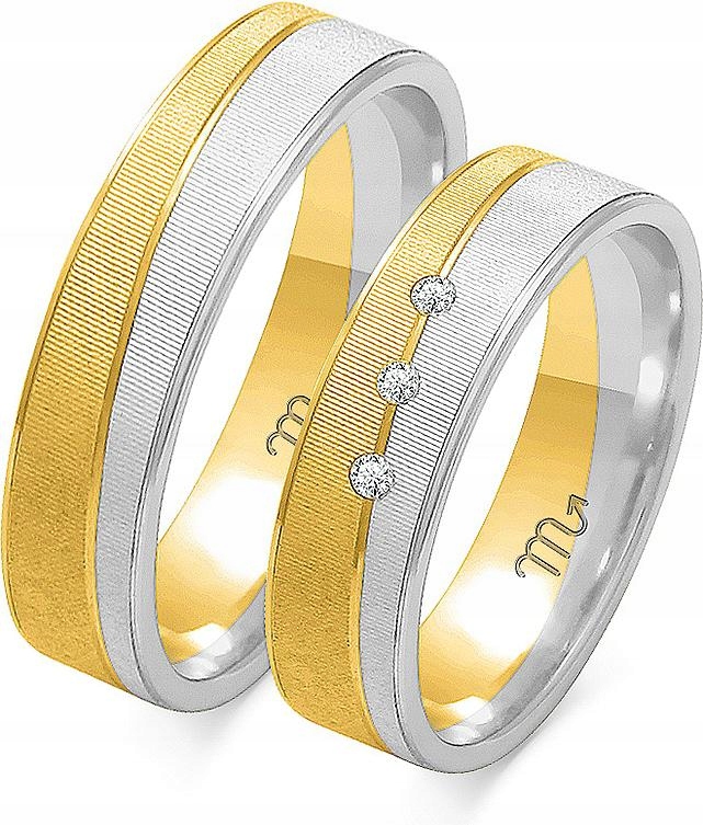 Zlatý prsten jemný svatba 585, rok 14 15 16, exkluzivní kolekce