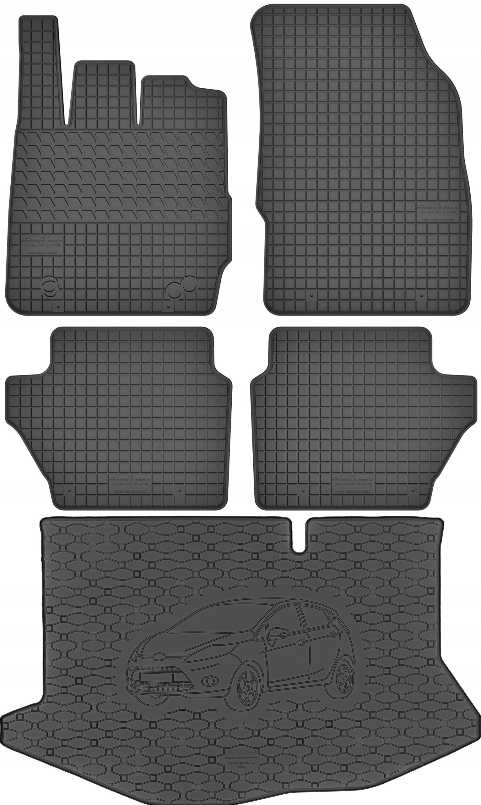 

Ford Fiesta MK7 Hb 2008-2017 Dywaniki mata