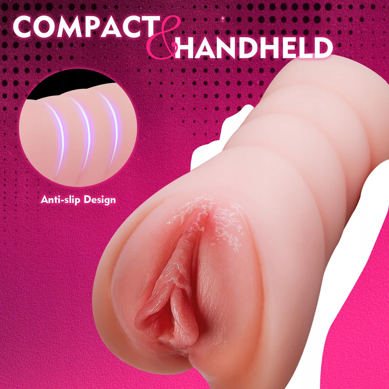 REALISTISCHER Masturbator Dla Mężczyzn 2w1 Z Cockringiem I Kanałem 5D — miniatura 4
