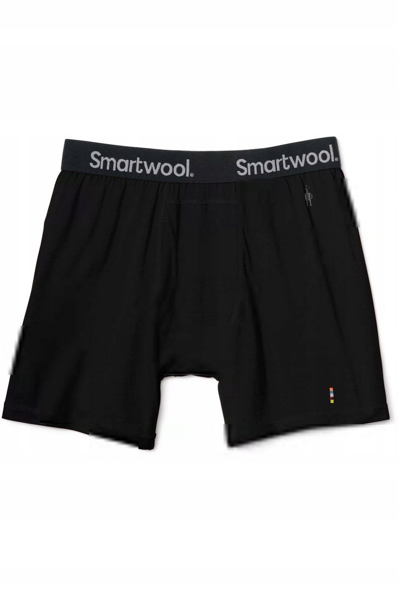 Bokserki męskie Smartwool Merino Boxer Brief czarne M
