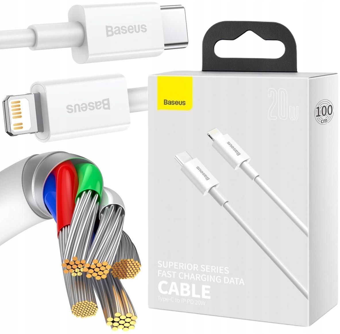 Kabel Usb-c Lightning iPhone Baseus Superior CATLYS-A02 1m 20W Pd Quick C