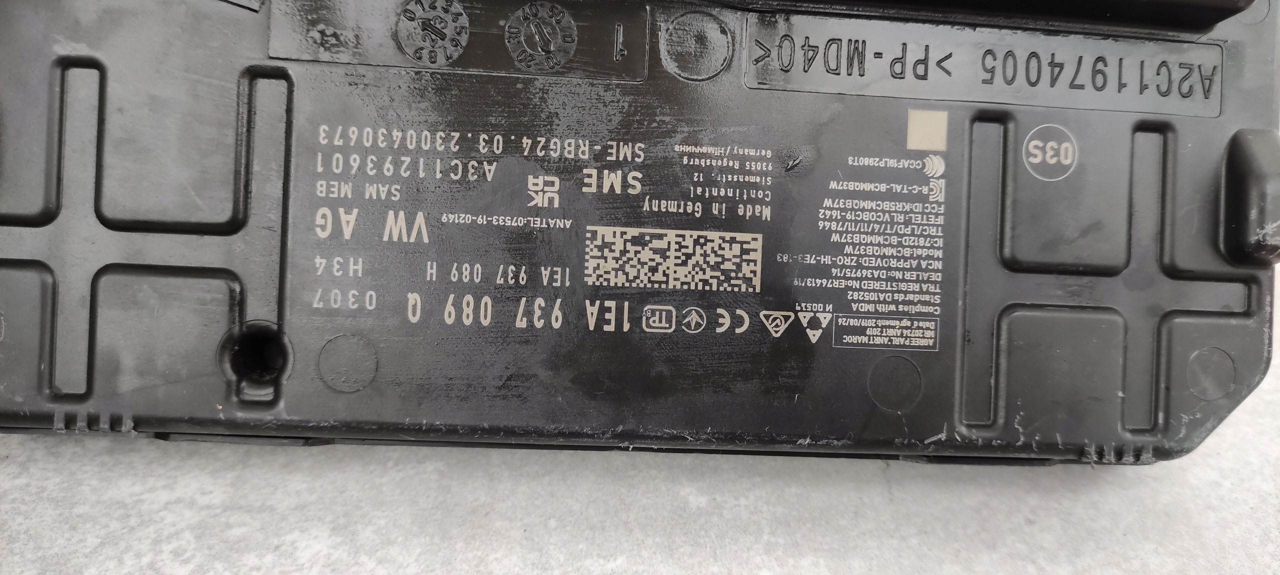 computer comfort control unit AUDI Q4 E-TRON ID4 ID5 CUPRA K126/KW1149P