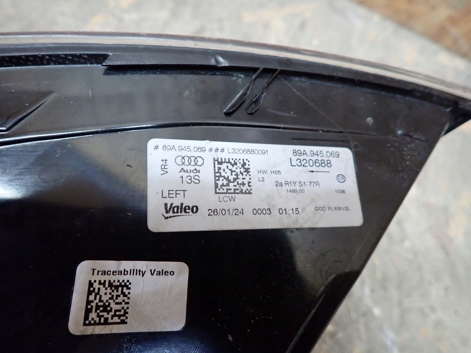 light left rear left rear part AUDI Q4 E TRON 89A F4B 2021- 89A945069