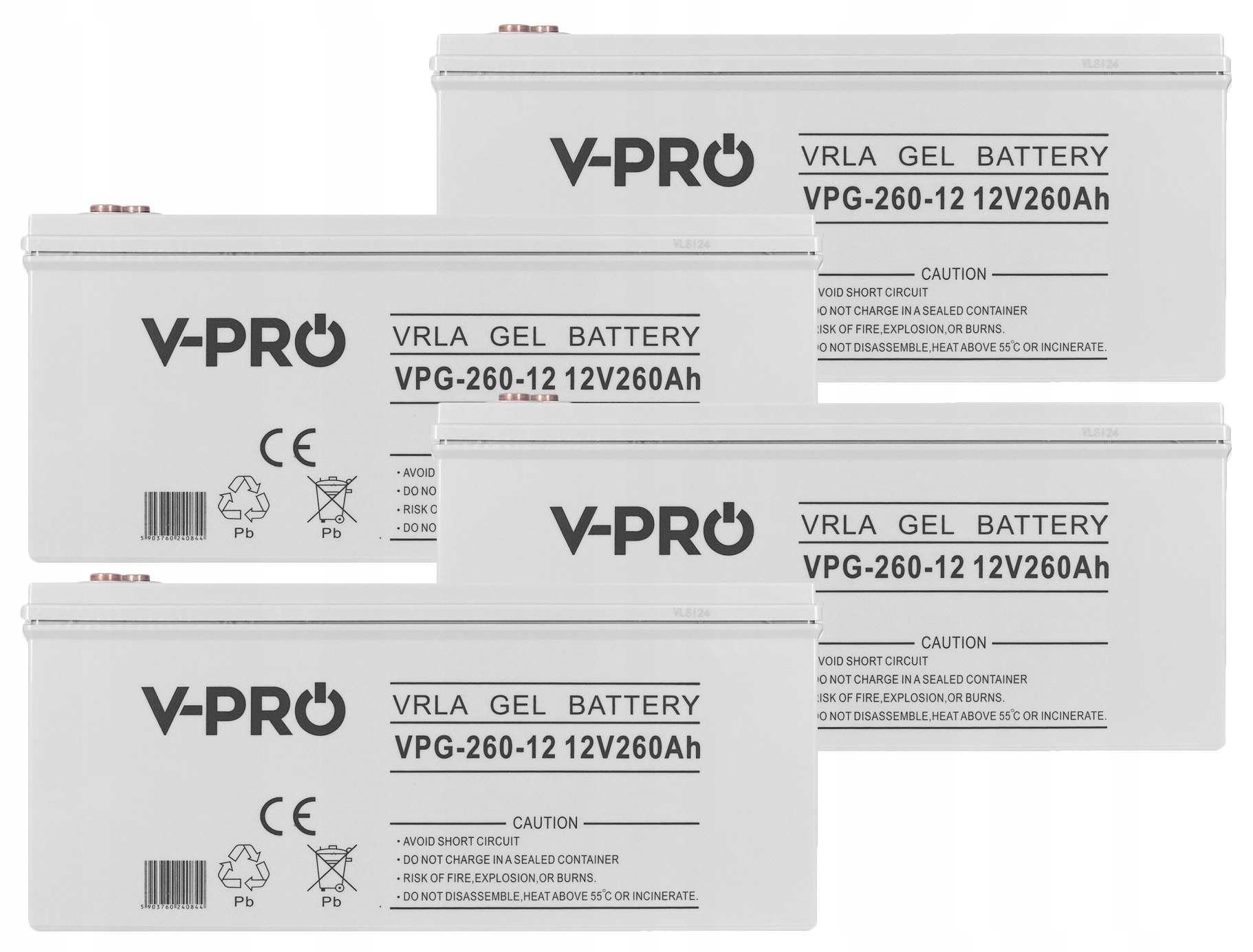 4X AKUMULATOR ŻELOWY 12V 260Ah ŁÓDŹ KAMPER DZIAŁKA SOLAR PRZETWORNICA UPS Producent Volt Polska