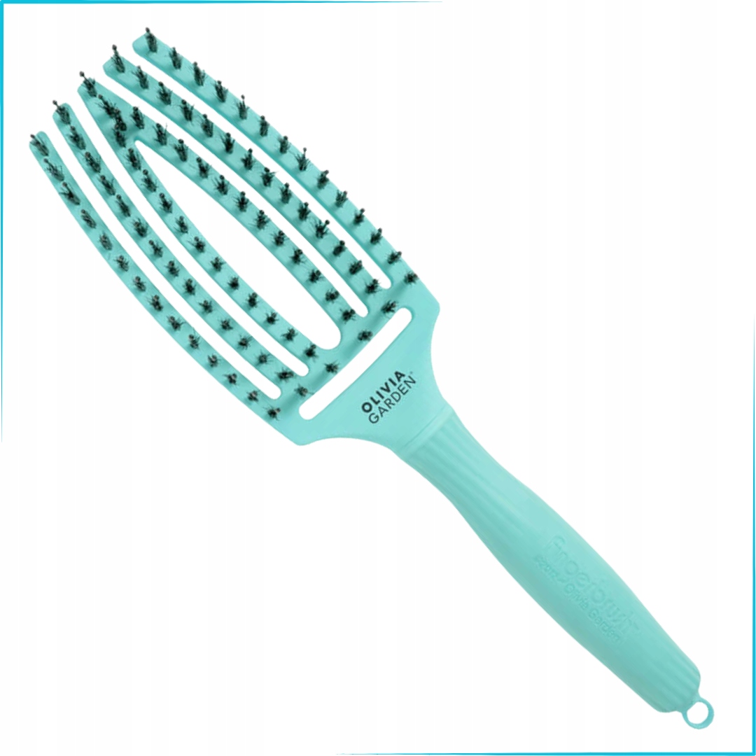 Olivia Garden FingerBrush Medium Mint Divoké štětiny