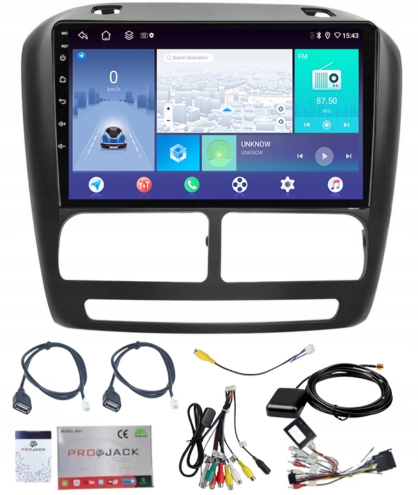 Rádio Navigácia Android Carplay Fiat Doblo 2010-2015 4GB 64GB Sim