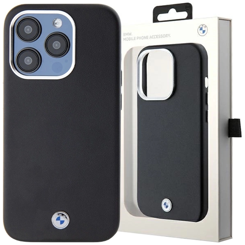 Etui Bmw Signature Wrapped Metal MagSafe na iPhone 14 Pro czarne Bmw